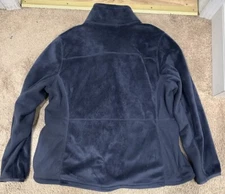 L.L. Bean fleece jacket women’s size 1X reg navy blue Luxe Sherpa