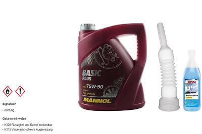 4L MANNOL Getriebeöl Basic Plus 75W-90 API GL 4+ Gear  inkl. Auslaufschlauch