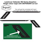 Land Rover Defender 90 Decals/Stripes SINGLE COLOUR Style