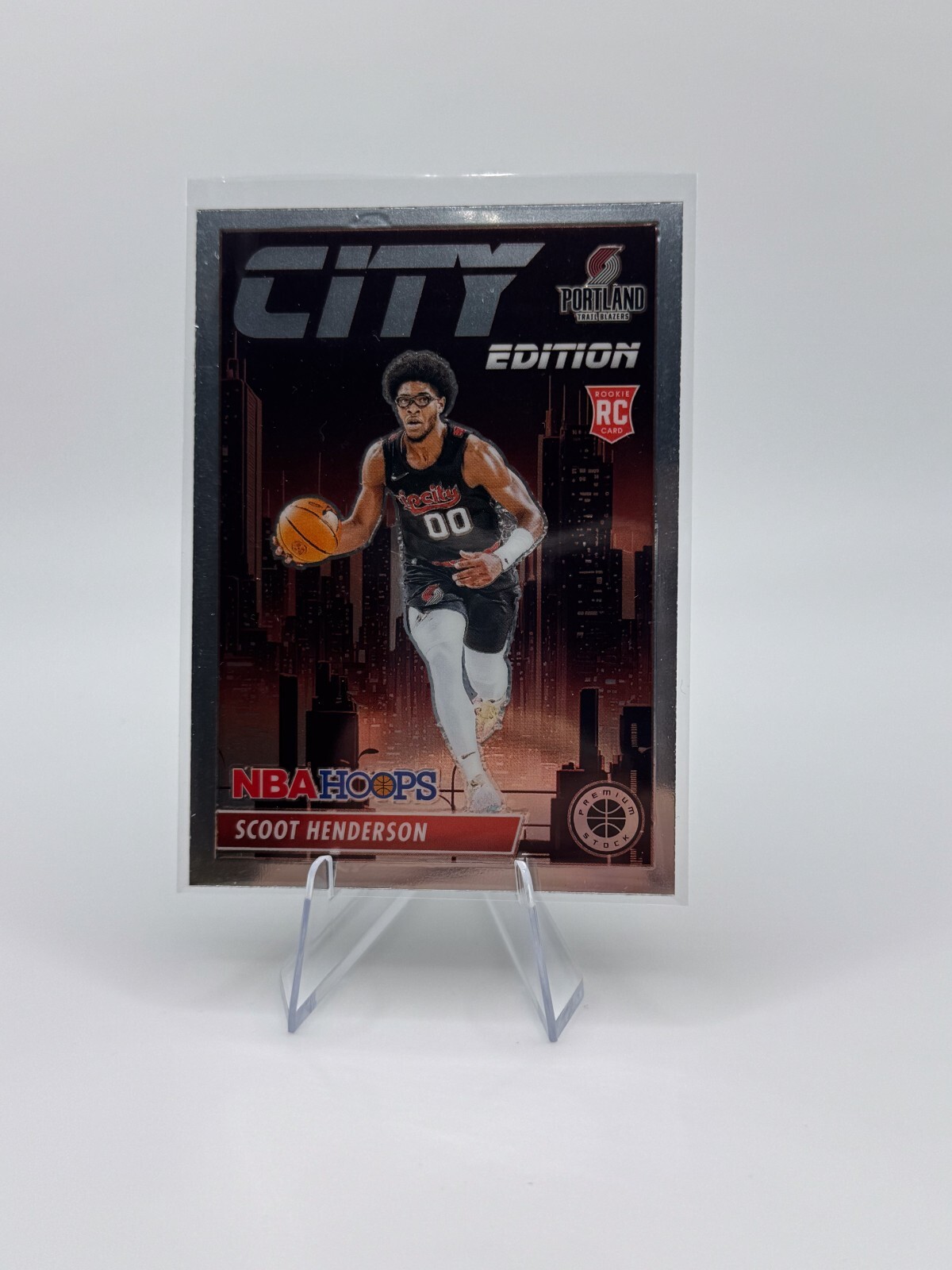 2023-24 Panini Nba Hoops Premium Stock - City Edition Scoot Henderson #5 Silver