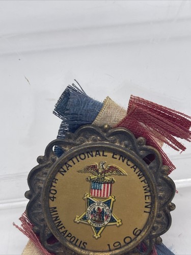 40th National Encampment Minneapolis 1906 Medal Pin Back - Picture 5 of 8