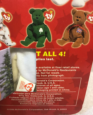McDonalds TY Beanie Babies Complete Set 4, International McDonalds TY Beanie Babies Complete Set 4, International