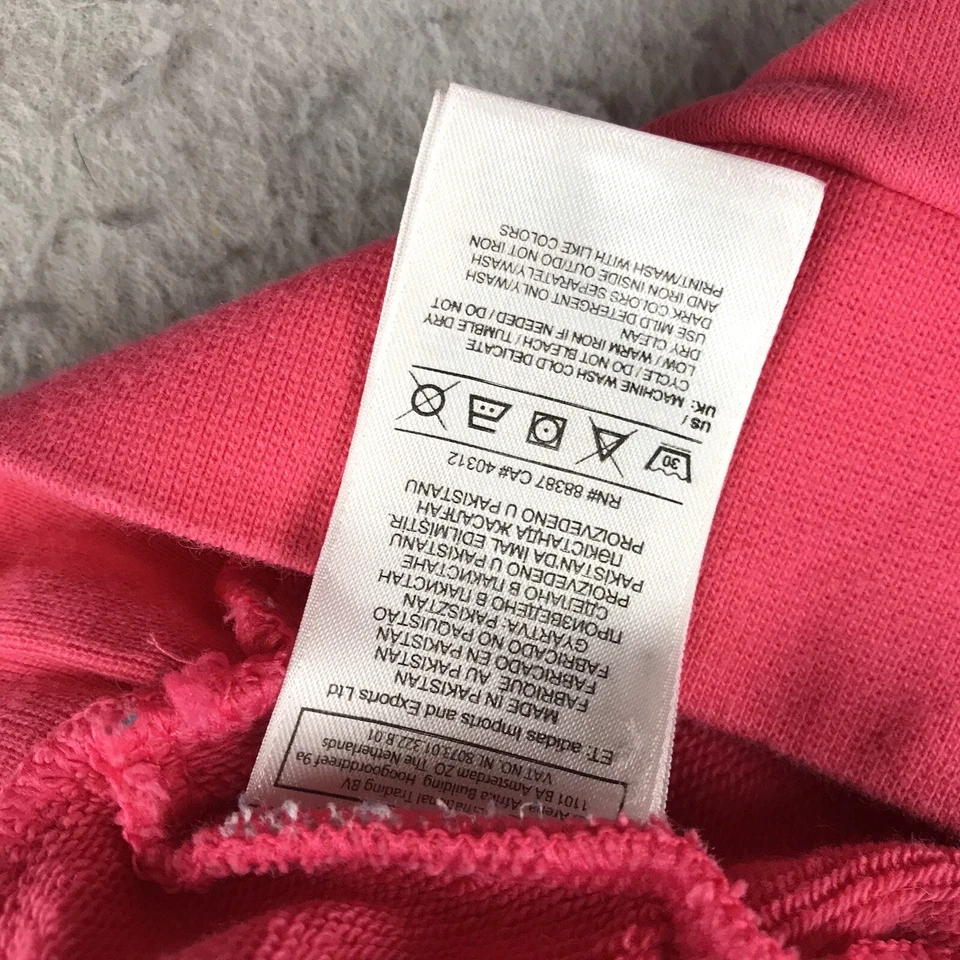 Adidas Sudadera Mujer Pequeña Rosa Cuello Redondo Pullover Mangas Largas Foto 4 de 4