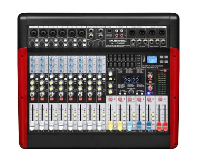 MUSYSIC MU-G10DX 10-Channel Mixer USB Bluetooth DSP FX EQ Recording Console