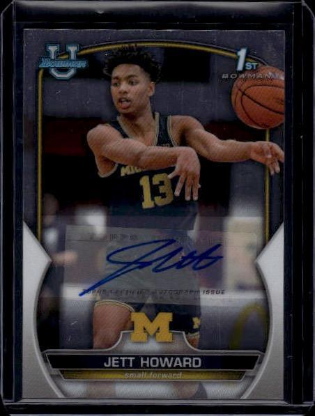 2022-23 Bowman University Chrome #39 Jett Howard Chrome Prospect Autographs