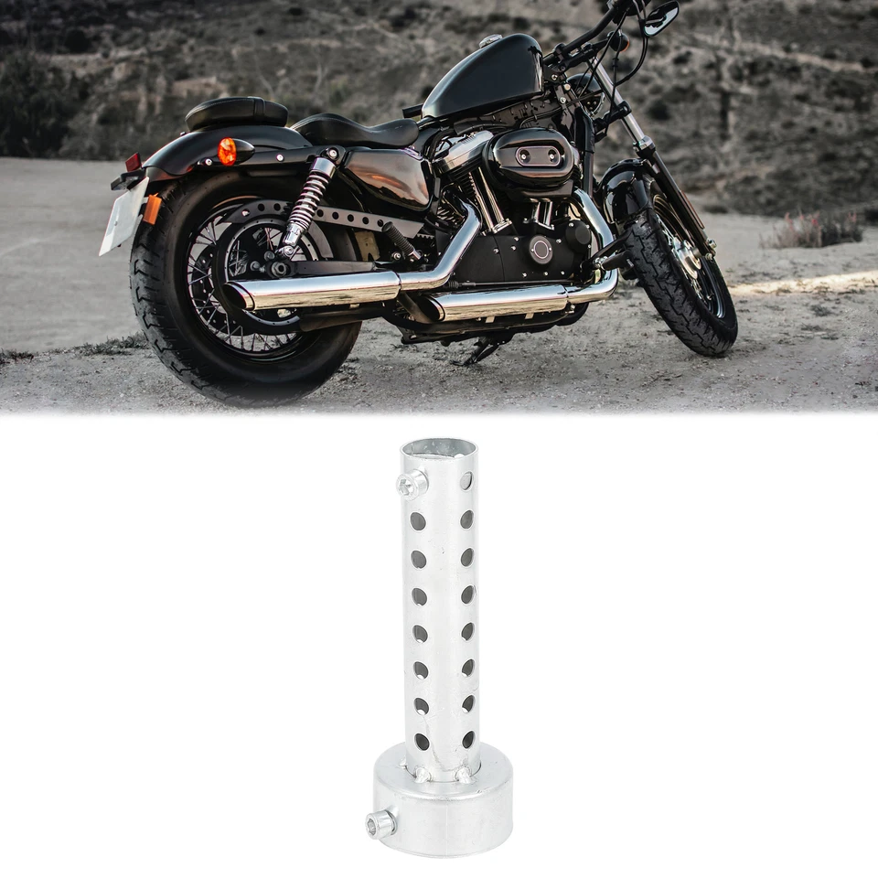Silenciador deflector tubo de escape de motocicleta 48 mm lata extraíble hierro galvanizado Foto 2 de 4