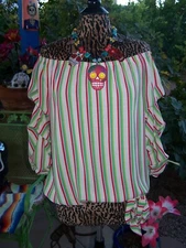 NWT~Boho Festival On/Off The Shoulder Ruffle Sleeve Tie Bottom Blouse~L~Boutique