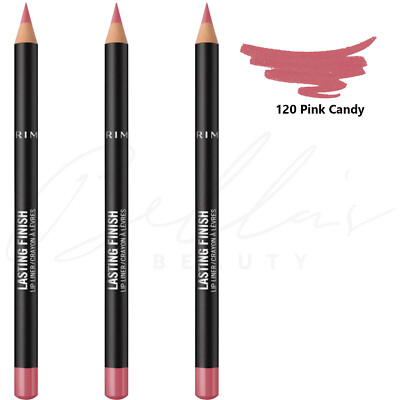 RIMMEL Lasting Finish 8 Stunden Stay On Lip Liner Stift - 120 Pink Candy *3er Pack*
