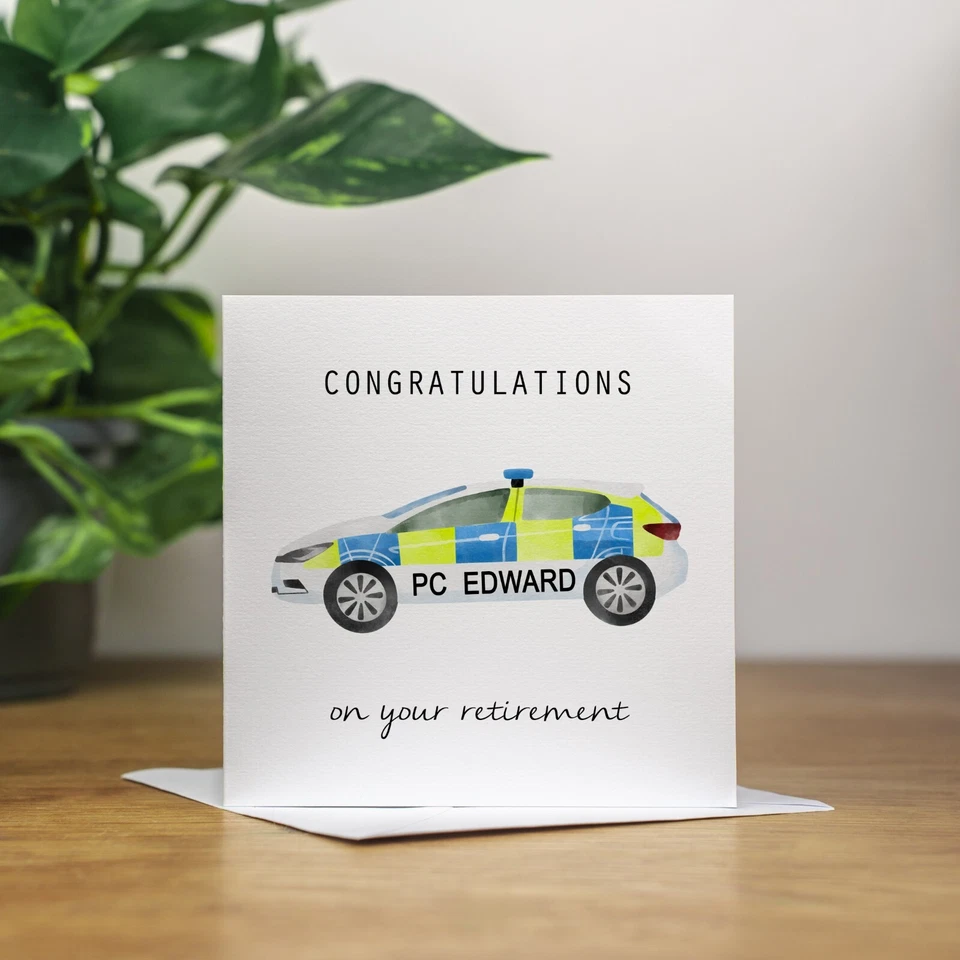 Personalised Police Retirement Card Policeman Policewoman Retiring Work Friend - Image 3 of 3