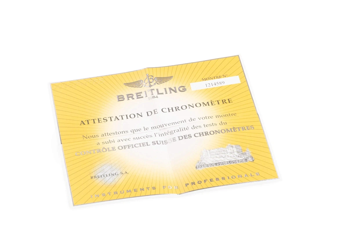 Breitling Cronómetro Certificado Certificado Francés