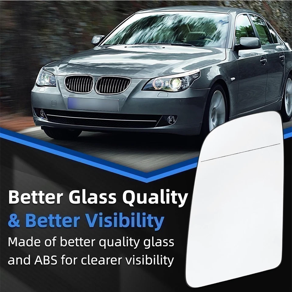 Se adapta a BMW E60 E61 E63 E64 525i 530i 535i espejo retrovisor lateral izquierdo + derecho térmico vidrio Foto 2 de 4