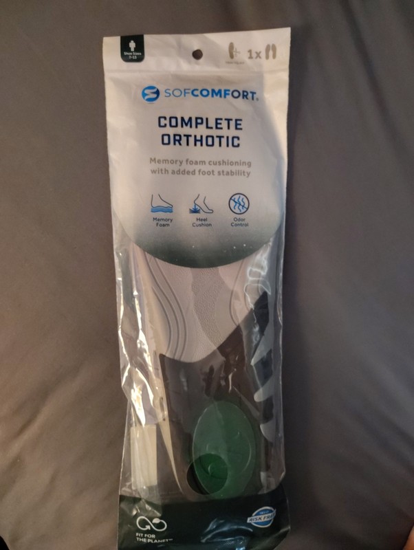 Sofcomfort Orthotic Memory Foam Insoles Odor Control Heel Cushion Trim-to-Fit 