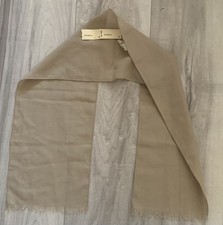 NWT Ray Strauss  44x7.5  Vintage Scarf Brown Beige 1960s Polyester Wool