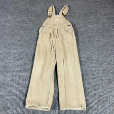 VTG Osh Kosh Overalls Youth 6 Beige Denim Project X Pockets Outdoors Retro 90s