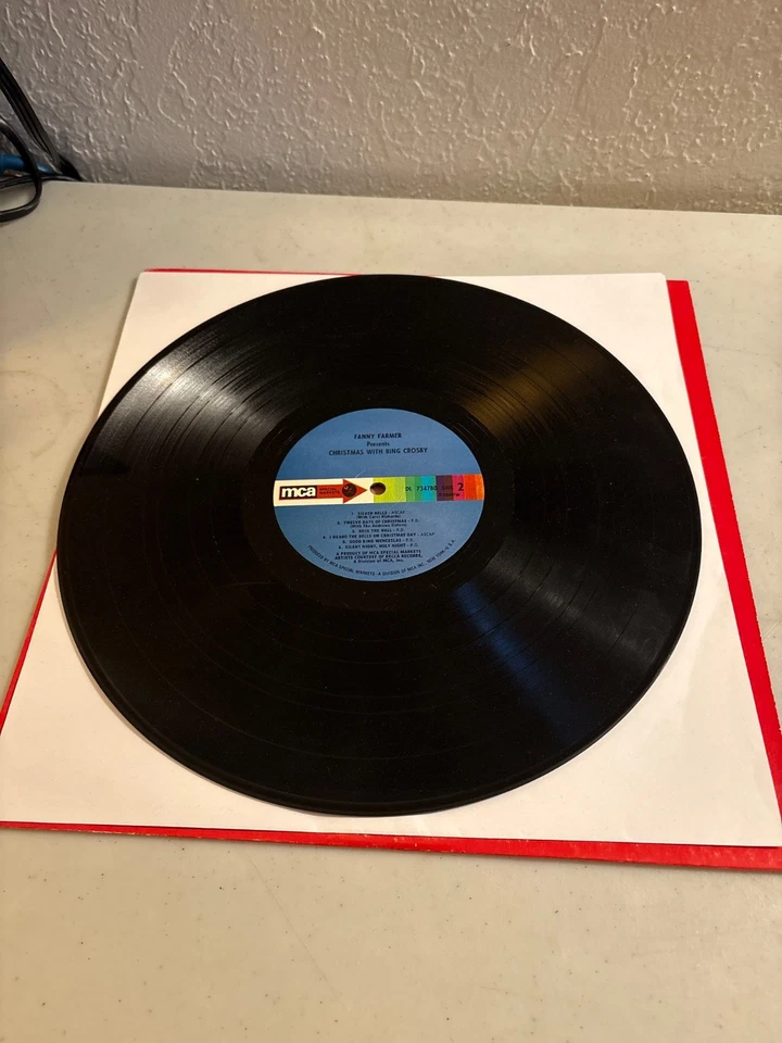 BING CROSBY FANNY FARMER PRESENTS CHRISTMAS VINYL RECORD LP DECCA RECORDS VG+ Foto 4 de 4