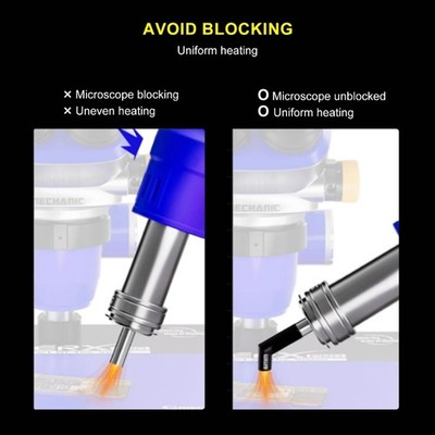 5Pcs Hot Air Guns Nozzle Extension Sleeve For 861DW Heating Guns Station Replace
