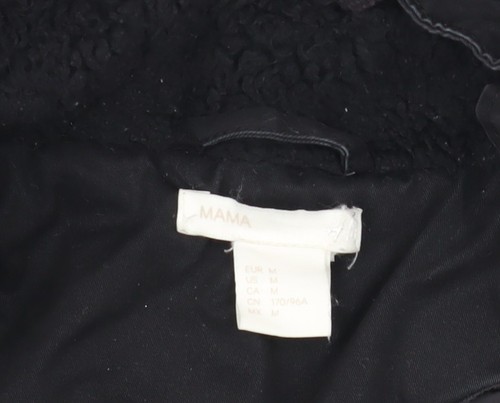Abrigo parka negro para mujer H&M talla 12 maternidad - Imagen 3 de 12