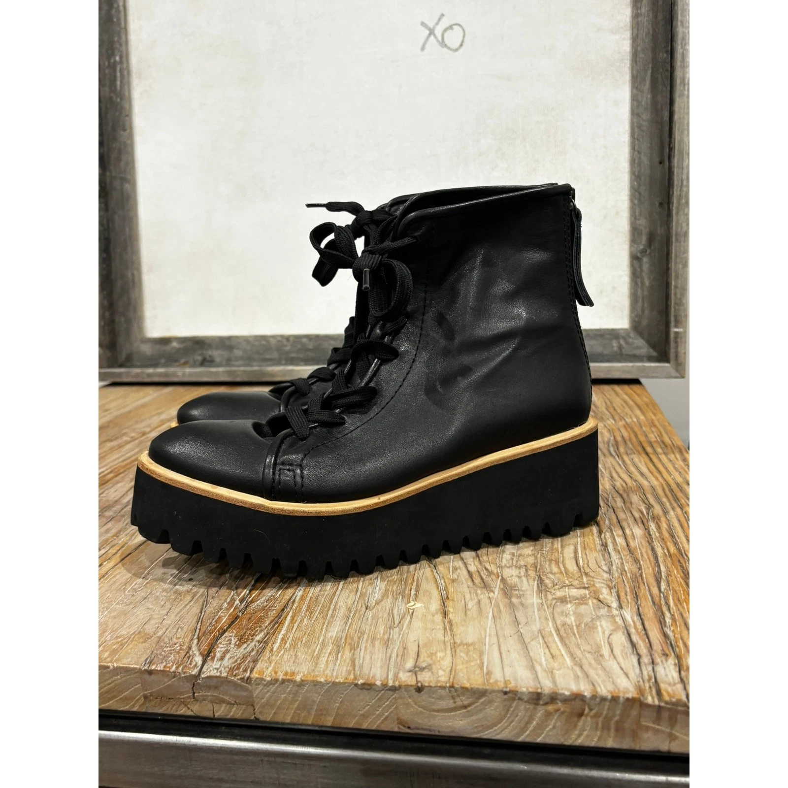 All Black Tread Camping Bootie 2 Size 7