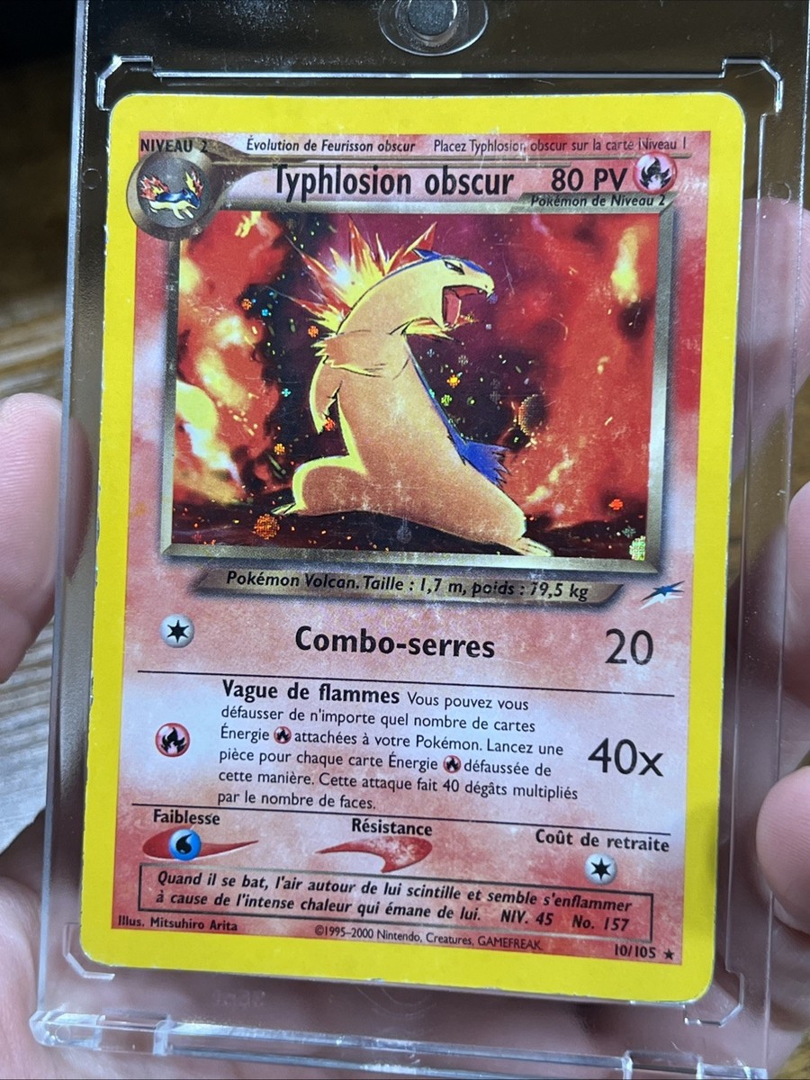 Obscur Dark Typhlosion Holo FRENCH Neo Destiny 10/105 Pokemon Card