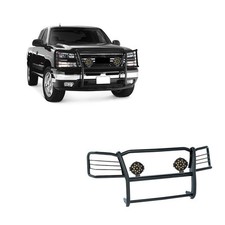Black Horse Grille Guard Brush Bar Modular Bk W7led Fits 03-06 Silverado 1500 Black Horse Grille Guard Brush Bar Modular Bk W7led Fits 03-06 Silverado 1500