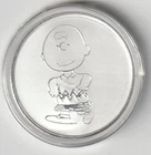 2021 Peanuts Charlie Brown Bullion Rare Vtg-999 Silver 1 Oz Ounce Art Bar Round