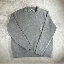 Sonoma Men's Gray Crew Neck Knit Sweater Cotton Pullover Long Sleeve M