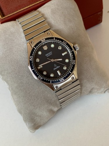 1980er Vintage Seiko Silver Wave 6030-6000 Quarzuhr schwarzes Zifferblatt Her... - Bild 6 von 24