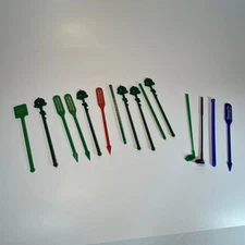 11 Vintage  Greenbrier Resort Hotel Plastic Swizzle Sticks + 4 More