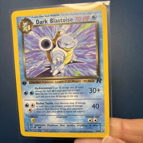 Pokemon Dark BLASTOISE 1st Edition Reg Rocket Wizards 20/82 RARE