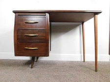 VTG 60s Mid Century Modern Kipp Stewart Lane Acclaim Floating Style Desk  SHIPS!
