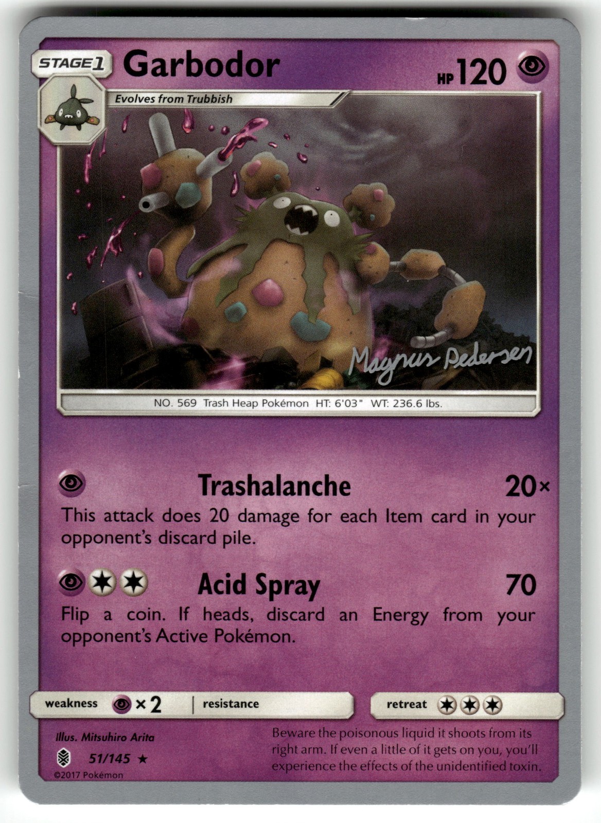 Garbodor - 2018 (Magnus Pedersen) 51/145 World Championship NM Pokemon Card