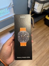 Samsung Galaxy Watch Ultra 47mm Black Bluetooth GPS Orange Silicone Band