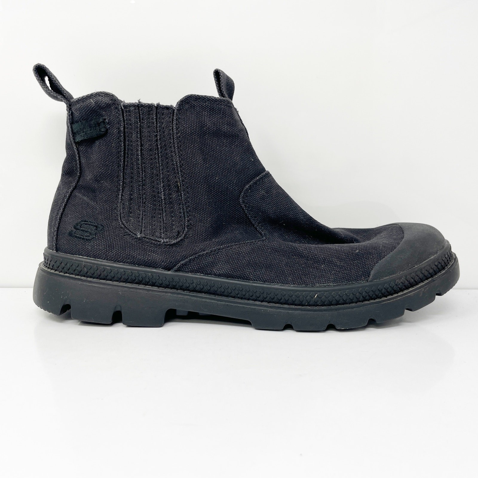 S Milton 65038 Black Round Toe Pull On Chelsea Boots Size 8.