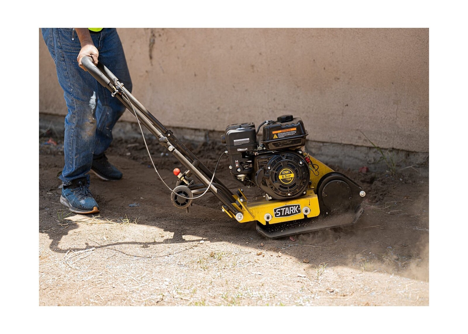 Stark USA 7.0HP 5000VPM 5500MAX Gas Vibration Compaction Force 20 x 14 inch P...