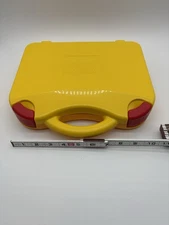 LEGO Yellow Hard Plastic Carrying Storage Case Organizer w/Handle & Dividers VTG