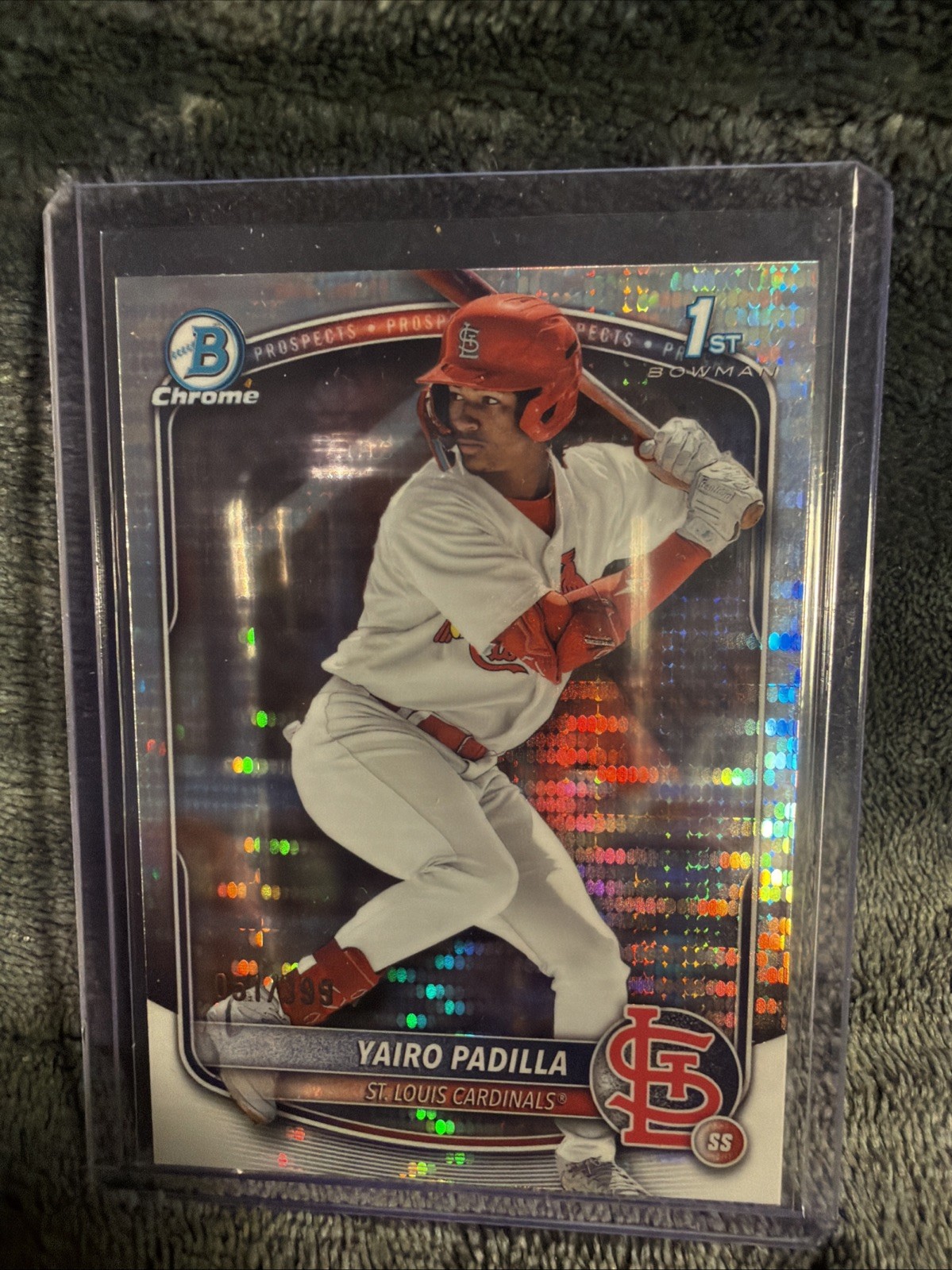YAIRO PADILLA 2025 BOWMAN CHROME #BCP-236 1ST PULSAR REFRACTOR PROSPECT 51/399