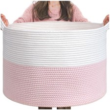 Soft Cotton Rope Storage Basket - Family-Friendly