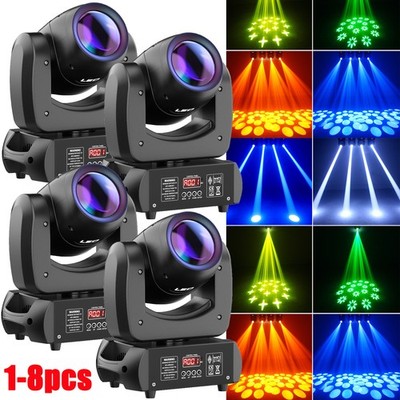 8PCS 150W LED GOBO Moving Head Light RGBW Beam Stage Spot Lighting DJ Disco DMX