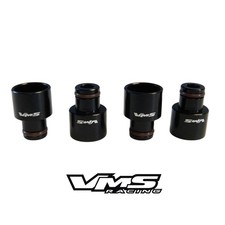 4 Vms Racing Rdx Fuel Injector Top Hats For Honda Acura D15 D16 B16 B18 - Black