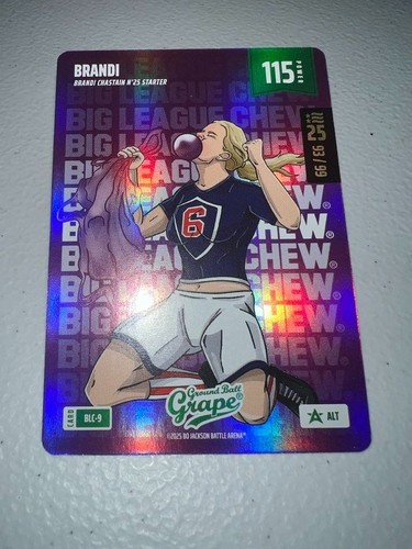 Brandi Chastain Bo Jackson Battle Arena Big League Chew Alt Purple NSCC 93/99