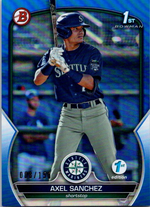 2023 Bowman 1st Edition #BPPF-73 Axel Sanchez Blue Foil #/150