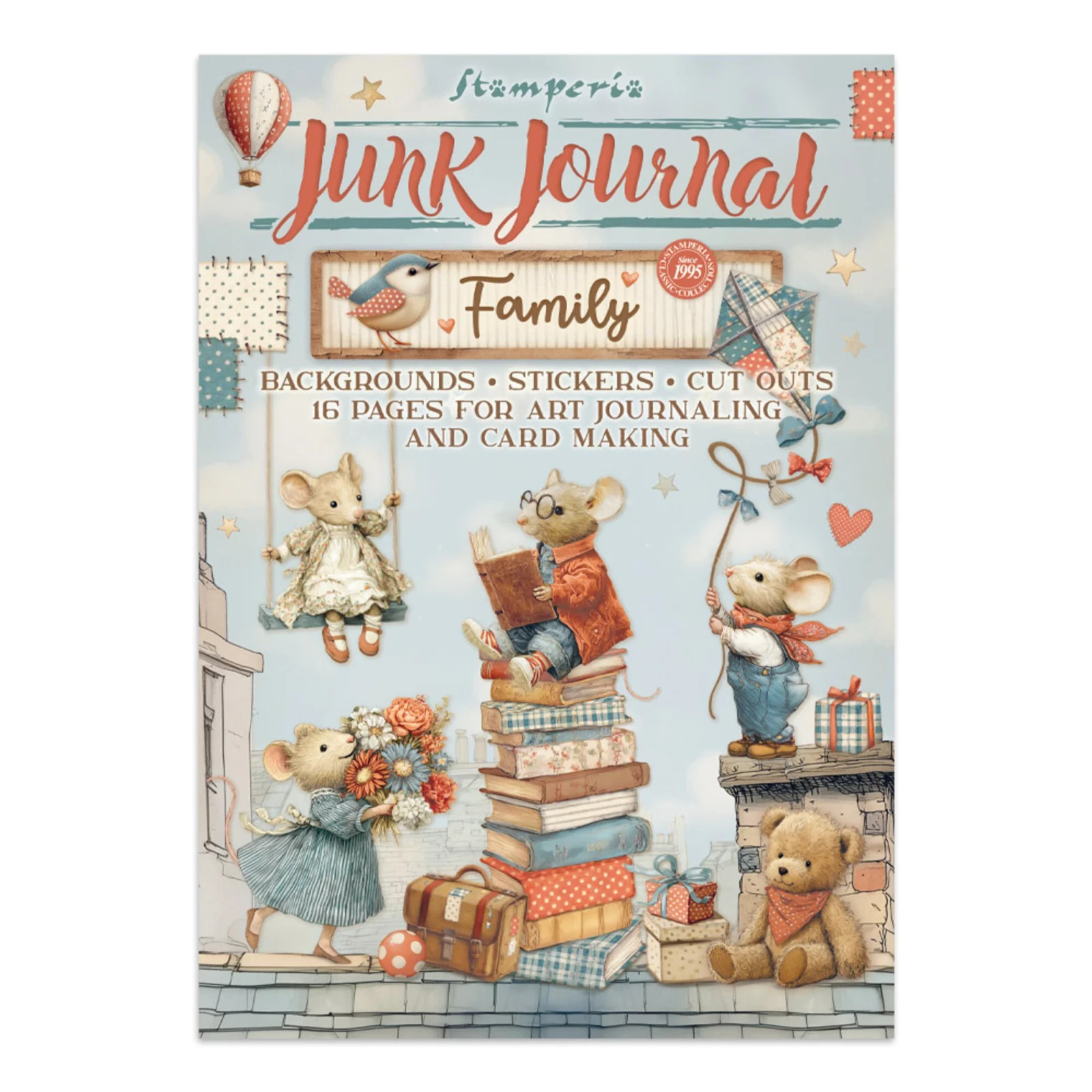 Stamperia Junk Journal Backgrounds, Stickers Cuts Outs Family