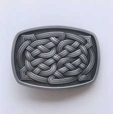 Vintage Cross Celtic Knot Rectangle Belt Buckle