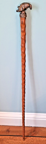 Antiker irischer Messing Kobold Weißdorn Knobkerrie Verteidigung Gehstock Stock - Bild 2 von 11
