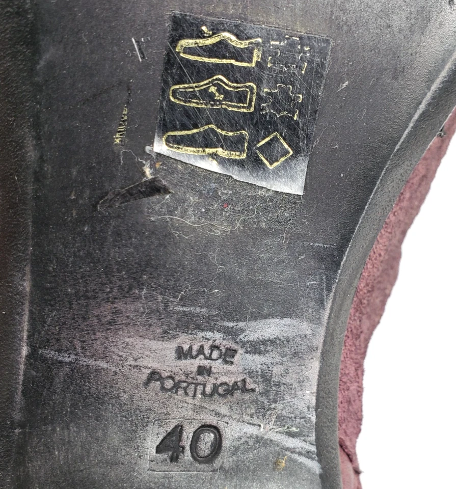 Bota Free People Wine Guijarro Cuero Plataforma Tacón Cremallera al Tobillo EU40 Mujer Talla 9 Foto 2 de 4