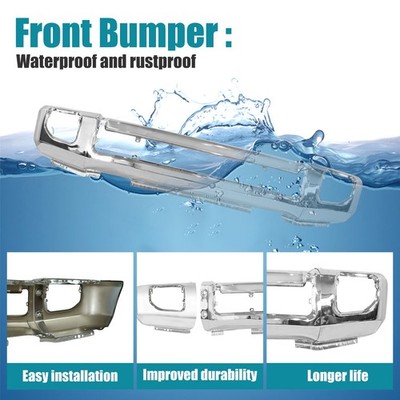 Galonga Chrome Steel Front Bumper With Fog Holes For Ford F250 F350 2020-2022 Super Duty