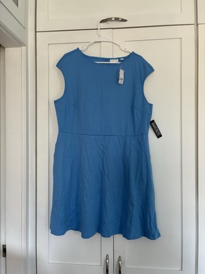 New York & Company NYC Dress Womens XXL Fit & Flare Cotton Knit Pockets Blue NWT | eBay New York & Company NYC Dress Womens XXL Fit & Flare Cotton Knit Pockets Blue NWT | eBay