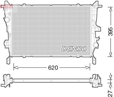 DENSO Motorkühler Wasserkühler DRM09045 für FIAT JEEP 500X Multijet 334 AXV1B BU