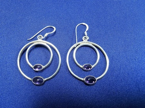 GRANDMA GRABE'S BEAUTIFUL VINTAGE 925 STERLING SILVER CHALCEDONY RING EARRINGS