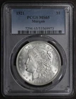 1921 (MS65) Morgan Silver Dollar $1 PCGS - GEM Morgan